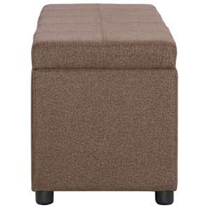 Lavice s úložným prostorem 116 cm hnědá polyester - obrázek 3