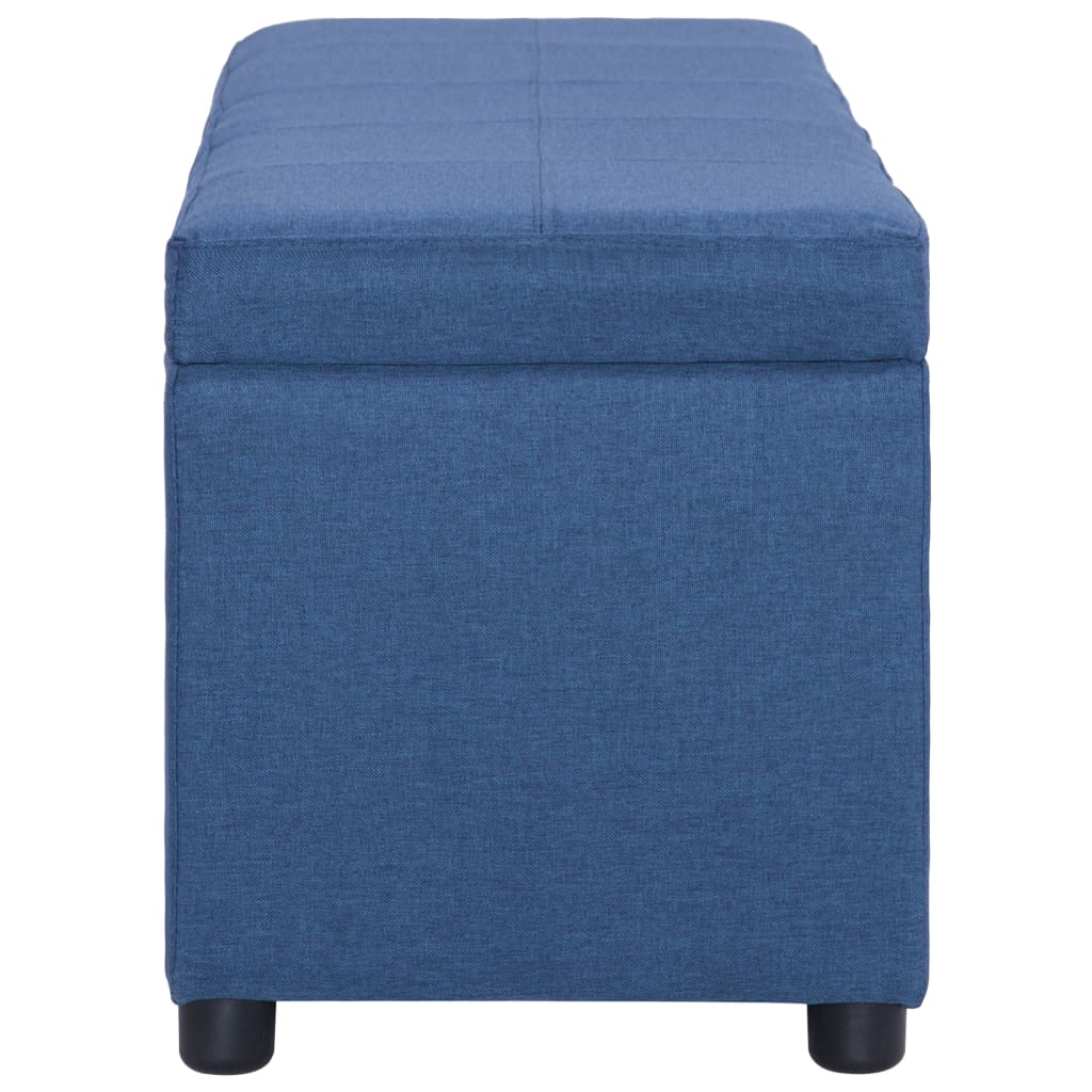 Thumbnail - vidaXL Bank mit Staufach 116 cm Blau Polyester