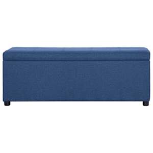 Lavice s úložným prostorem 116 cm modrá polyester - obrázek 2