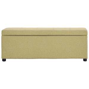 Lavice s úložným prostorem 116 cm zelená polyester - obrázek 2