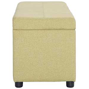 Lavice s úložným prostorem 116 cm zelená polyester - obrázek 3