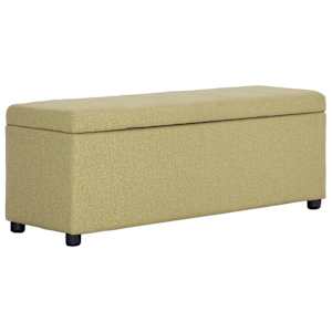 Lavice s úložným prostorem 116 cm zelená polyester - obrázek 4