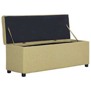 Lavice s úložným prostorem 116 cm zelená polyester - obrázek 5