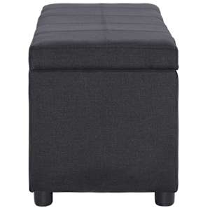 Lavice s úložným prostorem 116 cm černá polyester - obrázek 3
