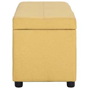 Lavice s úložným prostorem 116 cm žlutá polyester - obrázek 3