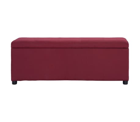 vidaXL Bank mit Staufach 116 cm Weinrot Polyester