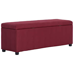 Lavice s úložným prostorem 116 cm vínová polyester - obrázek 4