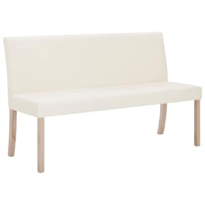 vidaXL pink 139,5 cm, kreemjasvalge, kunstnahk