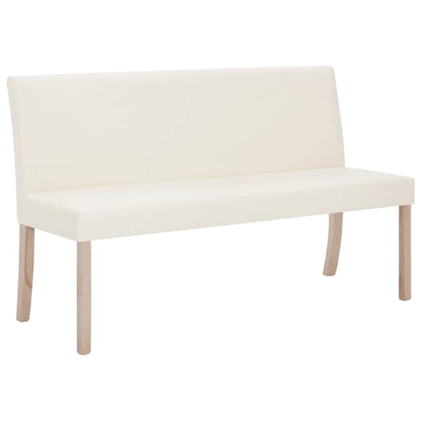 vidaXL pink 139,5 cm, kreemjasvalge, kunstnahk