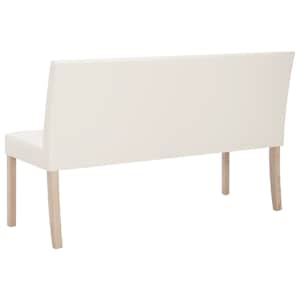 Lavice 139,5 cm krémová umělá kůže - obrázek 4