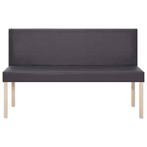 Lavice 139,5 cm šedá umělá kůže - obrázek 3