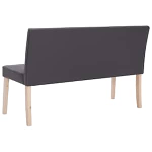 Lavice 139,5 cm šedá umělá kůže - obrázek 5
