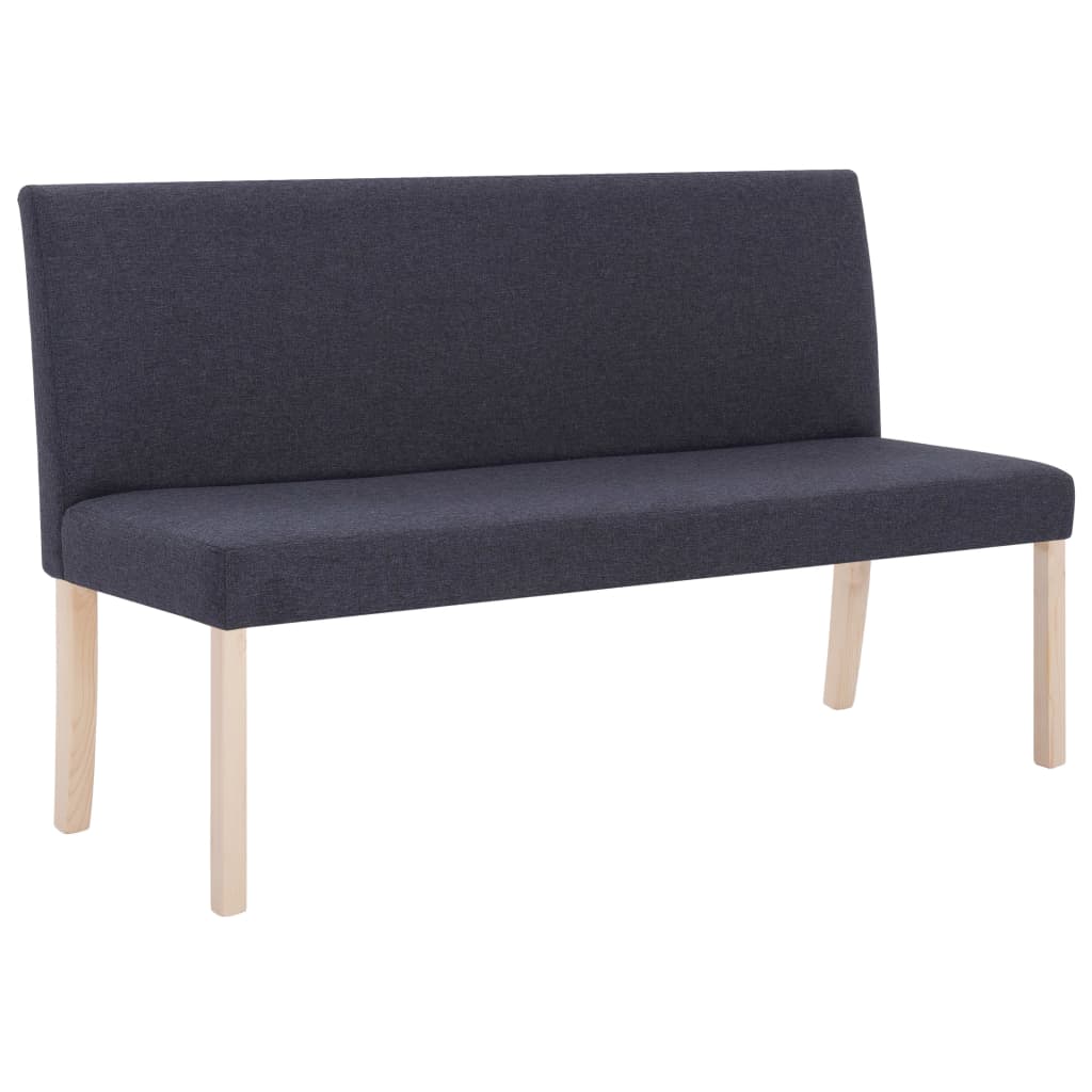 vidaXL Lavice 139,5 cm tmavě šedá polyester