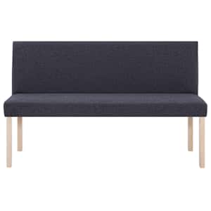 Lavice 139,5 cm tmavě šedá polyester - obrázek 3