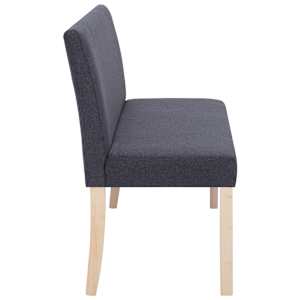 Lavice 139,5 cm tmavě šedá polyester - obrázek 4