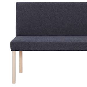 Lavice 139,5 cm tmavě šedá polyester - obrázek 6