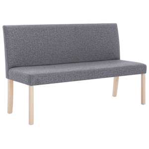 Lavice 139,5 cm světle šedá polyester - obrázek 2