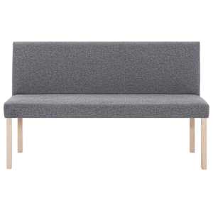 Lavice 139,5 cm světle šedá polyester - obrázek 3