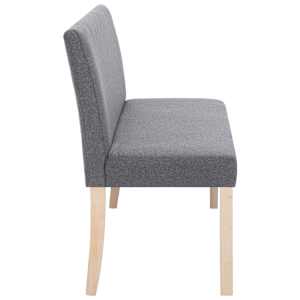 Lavice 139,5 cm světle šedá polyester - obrázek 4
