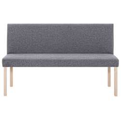vidaXL Banc 139,5 cm Gris clair Polyester