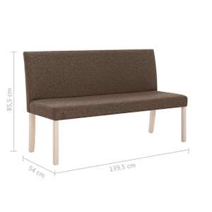 Lavice 139,5 cm hnědá polyester - obrázek 8