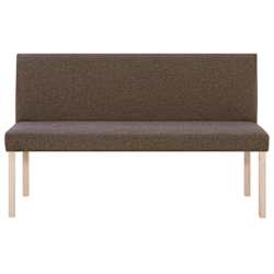 vidaXL Banc 139,5 cm Marron Polyester