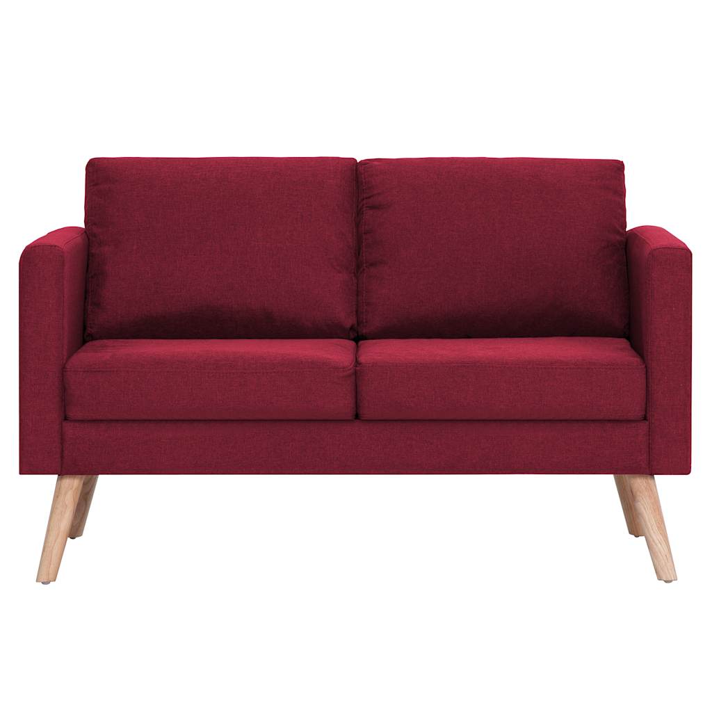 Thumbnail - vidaXL 2-Sitzer-Sofa Stoff Weinrot