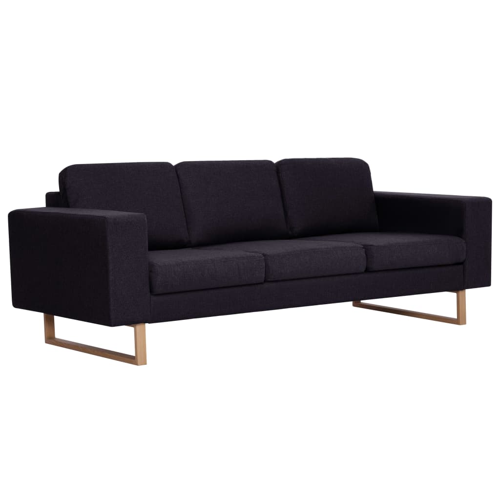 Thumbnail - vidaXL 3-Sitzer-Sofa Stoff Schwarz