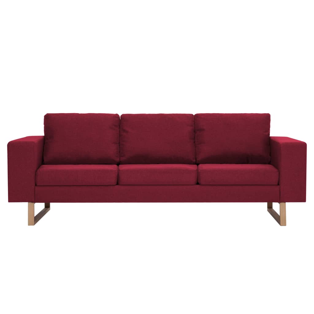 Thumbnail - vidaXL 3-Sitzer-Sofa Stoff Weinrot