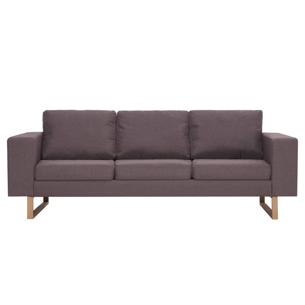 vidaXL Driezitsbank stof taupe