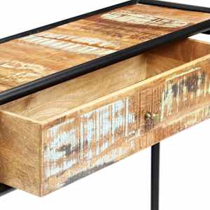 Konzolový stolek 118 x 30 x 75 cm masivní recyklované dřevo - obrázek 7