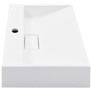 Umyvadlo 50 x 38 x 13 cm minerální/mramorový kompozit bílé - obrázek 5