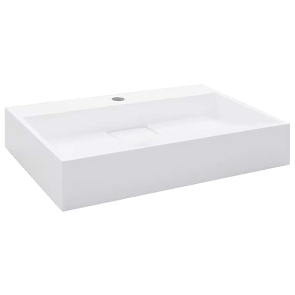 vidaXL valamu 60x38x11 cm mineraalne valatud / marmor valatud valge