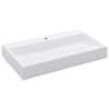 vidaXL valamu 80 x 46 x 11 cm mineraalvalatis/marmorvalatis, valge