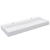 vidaXL valamu 120 x 46 x 11 cm mineraalvalatis/marmorvalatis, valge