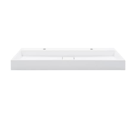 vidaXL Wastafel Mineraal Gegoten Marmer Gegoten Wit Gootsteen vidaXL Wastafel Mineraal Gegoten Marmer Gegoten Wit Gootsteen