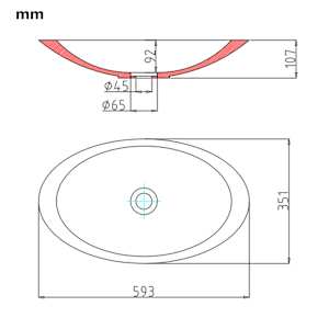Umyvadlo 59,3x35,1x10,7 cm minerální/mramorový kompozit bílé - obrázek 7