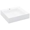 vidaXL valamu 50 x 50 x 12,3 cm mineraalvalatis/marmorvalatis, valge