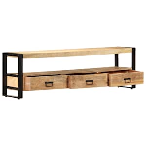 TV stolek 150 x 30 x 45 cm masivní mangovníkové dřevo - obrázek 3