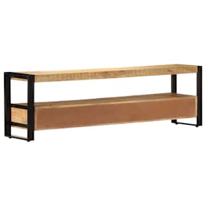TV stolek 150 x 30 x 45 cm masivní mangovníkové dřevo - obrázek 4