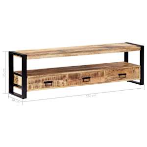 TV stolek 150 x 30 x 45 cm masivní mangovníkové dřevo - obrázek 7
