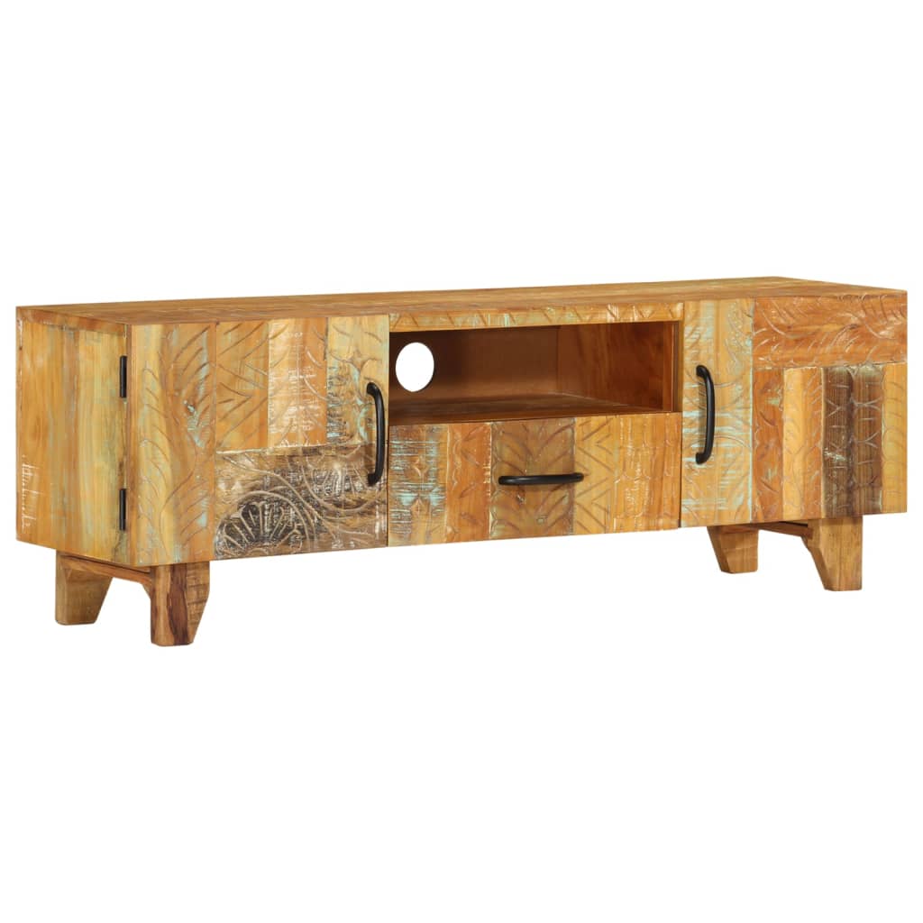 Photos - Mount/Stand VidaXL Hand Carved TV Stand 47.2"x11.8"x15.7" Solid Wood Reclaimed 