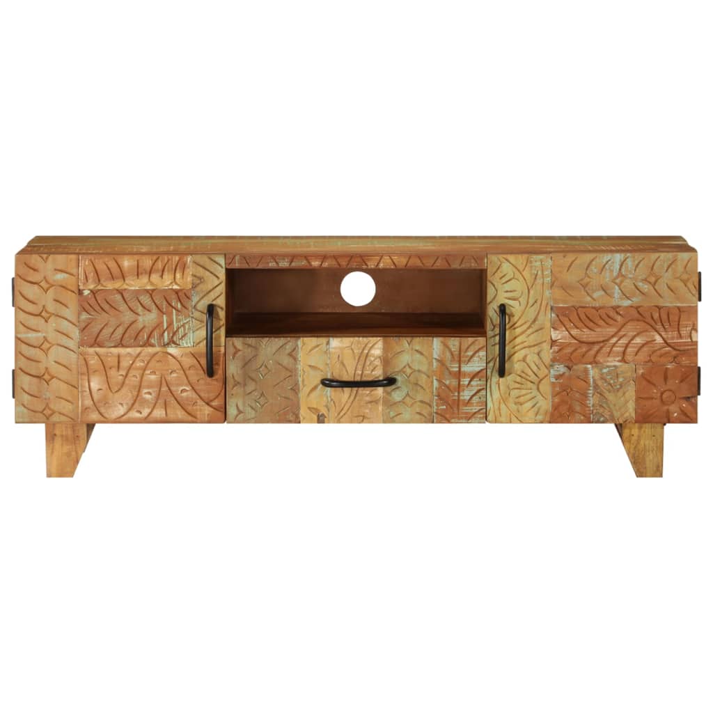 

vidaXL Tv-meubel handgesneden 120x30x40 cm massief gerecycled hout