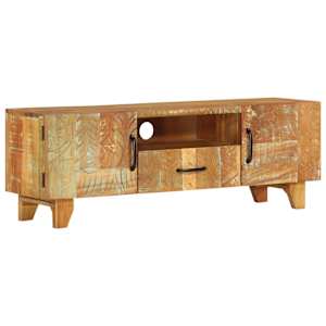 Ručně vyřezávaná TV skříň 120x30x40cm masivní recyklované dřevo - obrázek 11