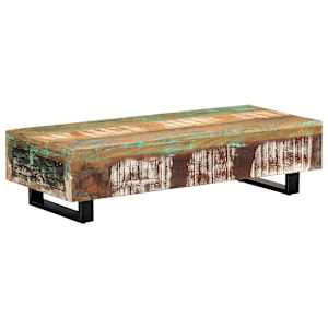 Konferenční stolek 120x50x30cm masivní recyklované dřevo a ocel - obrázek 10