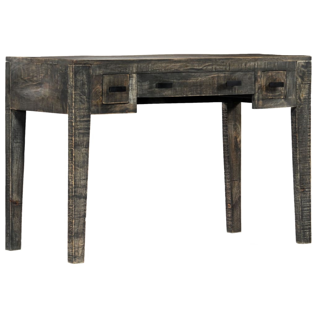 Psací stůl černý 110 x 50 x 75 cm masivní mangovníkové dřevo