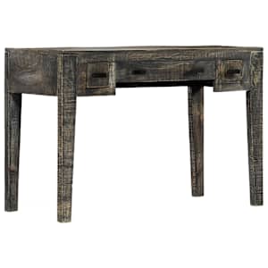 vidaXL kirjutuslaud, must, 110 x 50 x 75 cm, toekas mangopuit