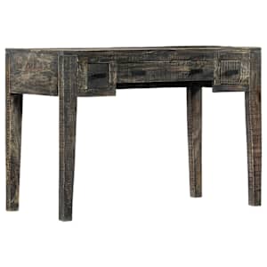 Psací stůl černý 110 x 50 x 75 cm masivní mangovníkové dřevo - obrázek 10
