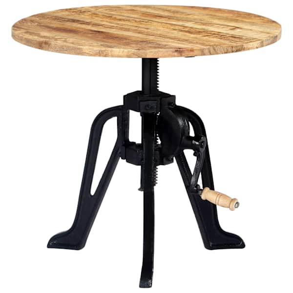 vidaXL lisalaud 60x(46-63) cm, toekas mangopuit ja malm