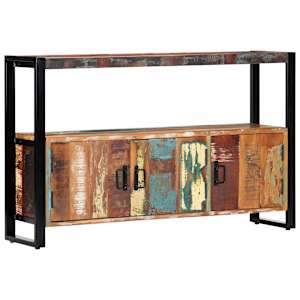 Příborník 120 x 30 x 75 cm masivní recyklované dřevo - obrázek 11